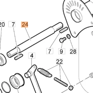 ALBERO PER TRINCIASARMENTI WB65(K1100H-KR 8.5-11) OLEOMAC